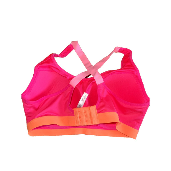 Victoria's Secret VSX Sport Bra Hot‎ Pink Criss Cross Back Padded Size 34D - Picture 8 of 12